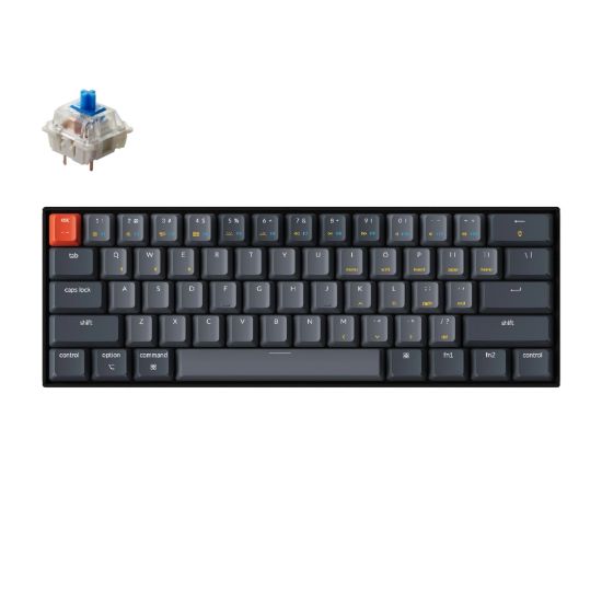 Picture of KeyChron K12 61 Key Hot-Swappable Mechanical Keyboard White LED Blue Switches