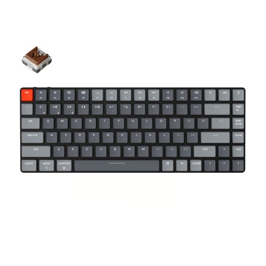 Picture of KeyChron K3 84 Key Low Profile Potical Mechanical Hot-Swappable Mechanical Keyboard RGB Brown Switches