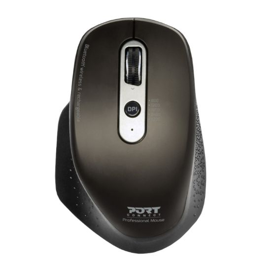 Picture of Port Connect Wireless Rechargeable Executive Bluetooth Mouse - Black