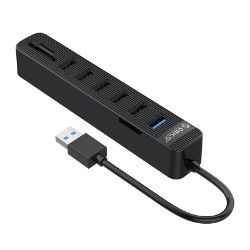 Picture of ORICO USB3.0 to 1x USB 3.0 | 5x USB2.0 + SD|TF HUB BK