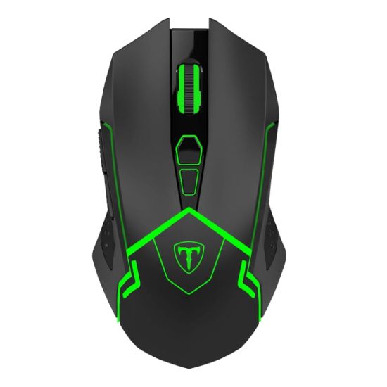 Picture of T-Dagger Aircraftman 2400DPI 8 Button|Ambi-Design|Green Backlit Gaming Mouse - Black