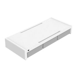 Picture of ORICO 7.4cm Desktop Monitor Stand with Drawers - White