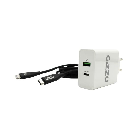 Picture of Gizzu Charger 2 Port 36W with Lightning 1.2m Cable