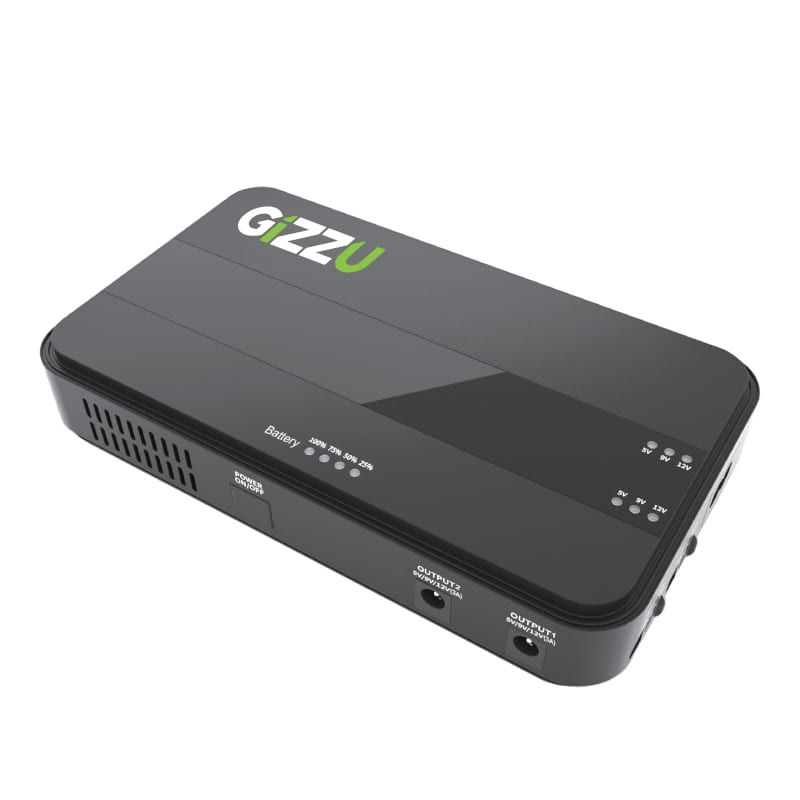 Picture of GIZZU 36W 32Wh 8800mAh Mini Dual DC UPS Black