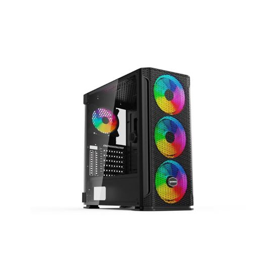 Picture of Raidmax F01 ATX | Micro-ATX | Mini-ITX ARGB Mid-Tower Gaming Chassis - Black