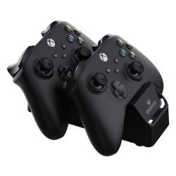 Picture of Sparkfox Xbox Series X Dual Controller Charging Dock with 2 x Rechargable Batteries - Black