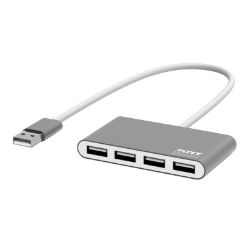 Picture of Port USB2.0 to 4 x USB2.0 480Mbps 4 Port Hub - Silver