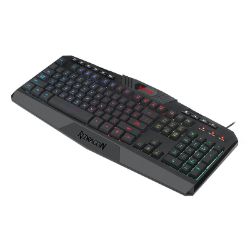 Picture of REDRAGON HARPE Membrane|RGB Backlit|12 Multimedia Keys|19 Non-Conflict Gaming Keyboard - Black