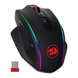 Picture of REDRAGON VAMPIRE ELITE Wireless 16000DPI|8 Button|Ergonomic Design|P3335 Optical Sensor|Type-C Cable|RGB Backlit Gaming Mouse - Black