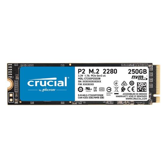 Picture of Crucial P2 250GB M.2 NVMe 3D NAND SSD