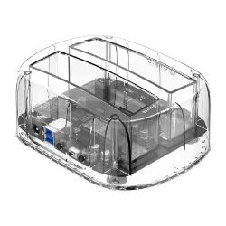 Picture of ORICO 2 Bay 2.5" / 3.5" USB3.0 HDD|SSD Dock - Transparent