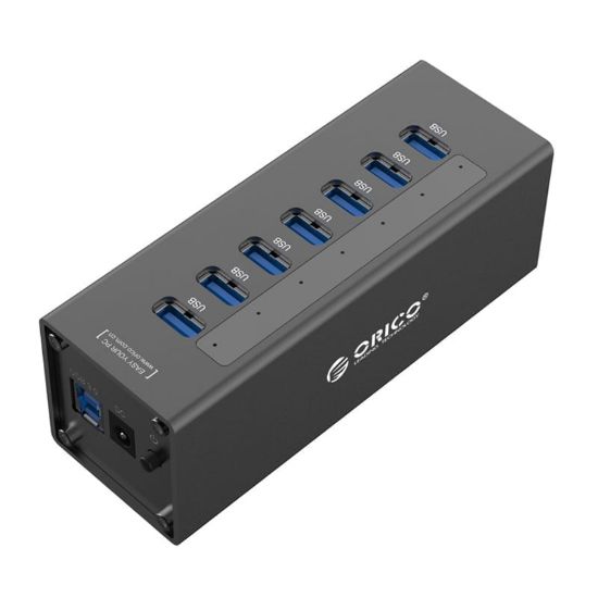 Picture of ORICO 7 Port USB3.0 Hub Aluminium - Black