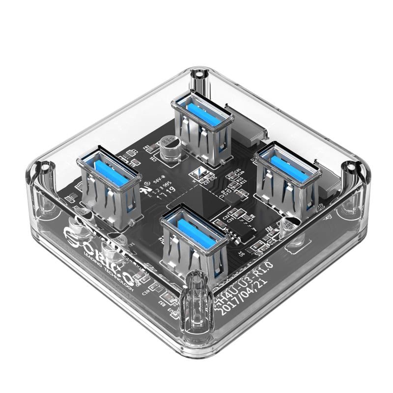 Picture of ORICO 4 Port USB3.0 Transparent Hub