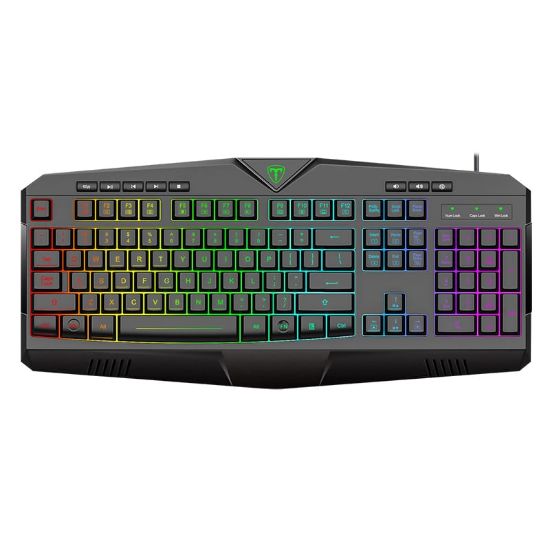 Picture of T-Dagger Submarine RGB Colour Lighting|104-107 Key|150cm Cable|19 Non-Conflict Keys Gaming Keyboard - Black