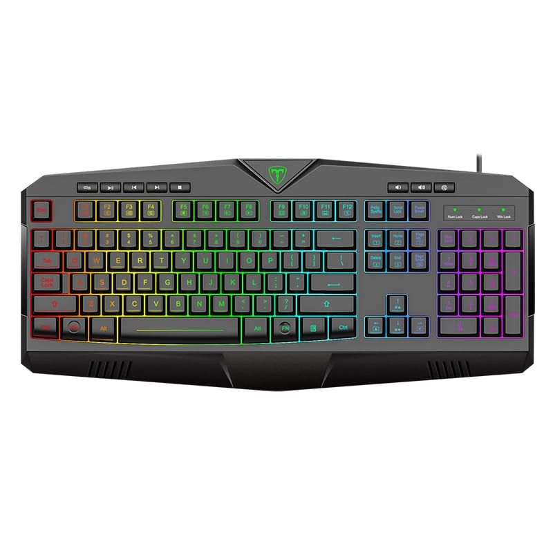 Picture of T-Dagger Submarine RGB Colour Lighting|104-107 Key|150cm Cable|19 Non-Conflict Keys Gaming Keyboard - Black