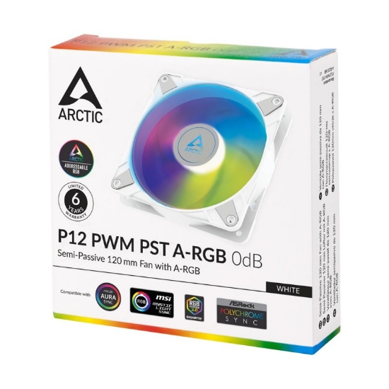 Picture of ARCTIC P12 PWM PST - 12cm ARGB 0dB (White)